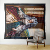 ベールを被威厳のあるる女性の永遠の美しい タペストリー (インサイチュ(横))