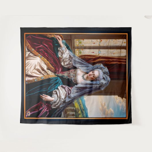 ベールを被威厳のあるる女性の永遠の美しい タペストリー (正面(横))