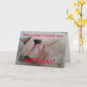 ベールト誕生日猫ユーモア カード (黄色い花)