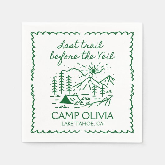 ベールバチェロレッテ前の最後のトレイル スタンダードカクテルナプキン (正面)
