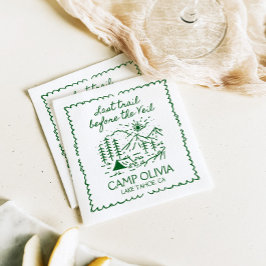 ベールバチェロレッテ前の最後のトレイル スタンダードカクテルナプキン