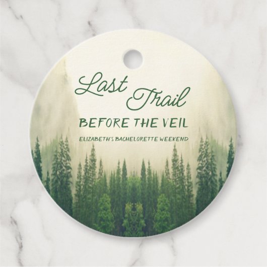 ベールバチェロレッテ前の最後のトレイル フェイバータグ (正面)