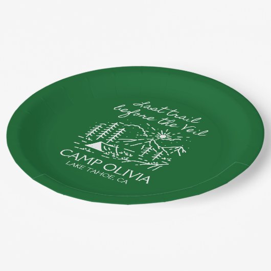 ベールバチェロレッテ前の最後のトレイル ペーパープレート (アングル)