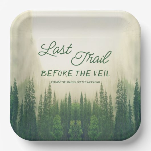 ベールバチェロレッテ前の最後のトレイル ペーパープレート (正面)