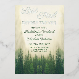 ベールバチェロレッテ前の最後のトレイル 箔招待状