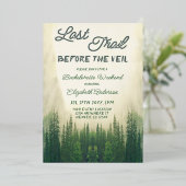 ベールバチェロレッテ前の最後のトレイル 箔招待状 (立ち正面)