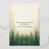 ベールバチェロレッテ前の最後のトレイル 箔招待状 (裏面)