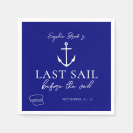 ベールバチェロレッテ前の最後の航海の航行 スタンダードカクテルナプキン