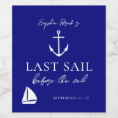 ベールバチェロレッテ前の最後の航海の航行 ワインラベル (シングルラベル)