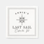ベールバチェロレッテ前の最終セイル航海の スタンダードカクテルナプキン (正面)