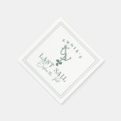 ベールバチェロレッテ前の最終セイル航海の スタンダードカクテルナプキン (角)