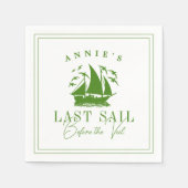 ベールバチェロレッテ前の最終セイル航海の スタンダードカクテルナプキン (正面)