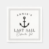 ベールバチェロレッテ前の最終セイル航海の スタンダードカクテルナプキン (正面)