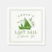 ベールバチェロレッテ前の最終セイル航海の スタンダードカクテルナプキン (正面)