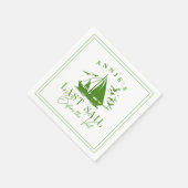 ベールバチェロレッテ前の最終セイル航海の スタンダードカクテルナプキン (角)