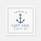 ベールバチェロレッテ前の最終セイル航海の スタンダードカクテルナプキン (正面)