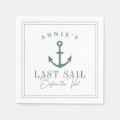 ベールバチェロレッテ前の最終セイル航海の スタンダードカクテルナプキン (正面)