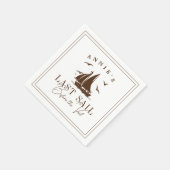 ベールバチェロレッテ前の最終セイル航海の スタンダードカクテルナプキン (角)