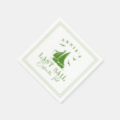 ベールバチェロレッテ前の最終セイル航海の スタンダードカクテルナプキン (角)