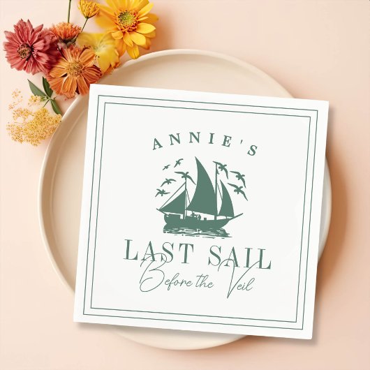 ベールバチェロレッテ前の最終セイル航海の スタンダードカクテルナプキン