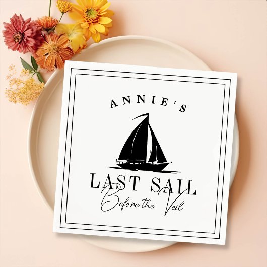 ベールバチェロレッテ前の最終セイル航海の スタンダードカクテルナプキン