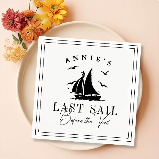 ベールバチェロレッテ前の最終セイル航海の スタンダードカクテルナプキン