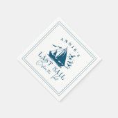 ベールバチェロレッテ前の最終セイル航海の スタンダードカクテルナプキン (角)