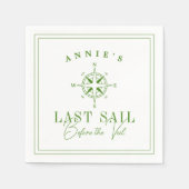 ベールバチェロレッテ前の最終セイル航海の スタンダードカクテルナプキン (正面)