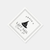 ベールバチェロレッテ前の最終セイル航海の スタンダードカクテルナプキン (角)