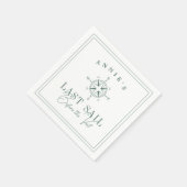 ベールバチェロレッテ前の最終セイル航海の スタンダードカクテルナプキン (角)