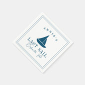 ベールバチェロレッテ前の最終セイル航海の スタンダードカクテルナプキン (角)