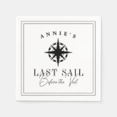 ベールバチェロレッテ前の最終セイル航海の スタンダードカクテルナプキン (正面)