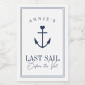 ベールバチェロレッテ前の最終セイル航海の ワインラベル (シングルラベル)