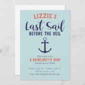 ベールバチェロレッテ前の最終セイル航海の 招待状 (正面/裏面)