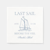 ベールバチェロレッテ週末の前の最後の航行 スタンダードカクテルナプキン (正面)