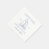 ベールバチェロレッテ週末の前の最後の航行 スタンダードカクテルナプキン (角)