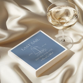 ベールバチェロレッテ週末の前の最後の航行 スタンダードカクテルナプキン