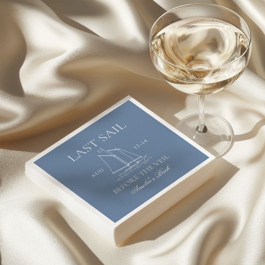 ベールバチェロレッテ週末の前の最後の航行 スタンダードカクテルナプキン