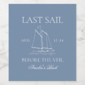 ベールバチェロレッテ週末の前の最後の航行 ワインラベル (シングルラベル)