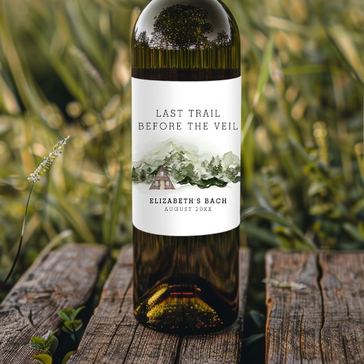 ベールバチェロレッテ週末の前の最後の道 ワインラベル