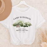 ベールバチェロレッテ週末の前の最後の道 Tシャツ<br><div class="desc">このデザインは美しい水彩林を特徴としている。このコレクションで山のおもしろいの週末の準備をしなさい!</div>