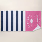 ベールバチェロレッテ週末の前の最終航海 ビーチタオル (正面)