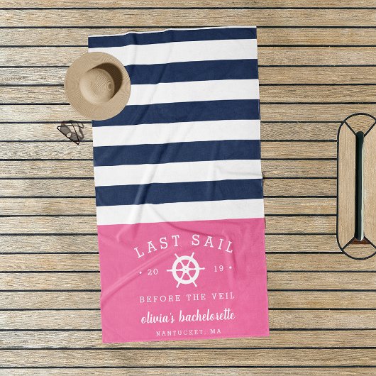 ベールバチェロレッテ週末の前の最終航海 ビーチタオル