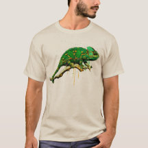 ベール付きカメレオン水彩爬虫類