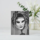 ベール付きマネキンはがき ポストカード (スタンド正面)