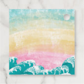 ベール帆船と夕日の前の最後の帆 フェイバータグ (裏面)