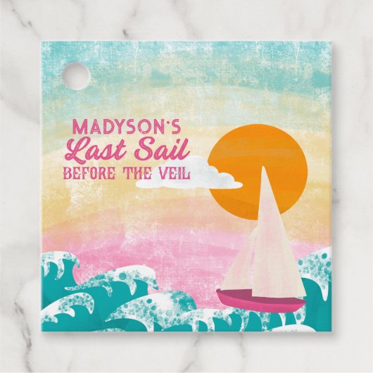 ベール帆船と夕日の前の最後の帆 フェイバータグ (正面)