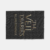 ベール日記のグラフィックのポートレート フリースブランケット (正面(横))