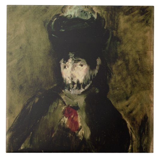 ベール1872年を身に着けているManet |ベルト・モリゾ タイル (正面)