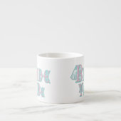 ベール、ピンク、ティール（緑がかった色） エスプレッソカップ (正面)